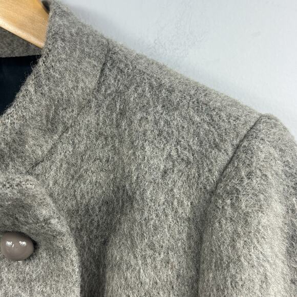 J. Crew Gray Brown Ombre Double-Breasted Coat Size 6 Wool Blend - Picture 4 of 15